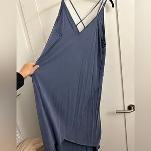 Asymetruic Periwinkle Spaghetti strap dress